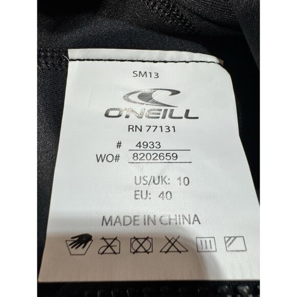 O'NEILL BAHIA 1.5 L/S Full Zip Neo Jacket - BLK/TWIGGY/TEAROSE Size 10 - Picture 5 of 7